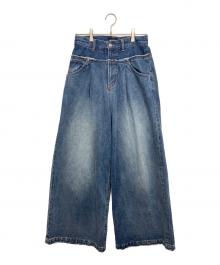 MAISON SPECIAL（メゾンスペシャル）の古着「Double Waist Baggy Denim」｜ブルー