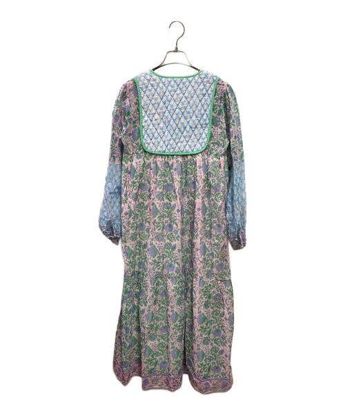 SZ Blockprints（エスゼットブロックプリント）SZ Blockprints (エスゼットブロックプリント) Ron Herman (ロンハーマン) Silk Jodhpur Dress ピンク サイズ:ＸＳの古着・服飾アイテム