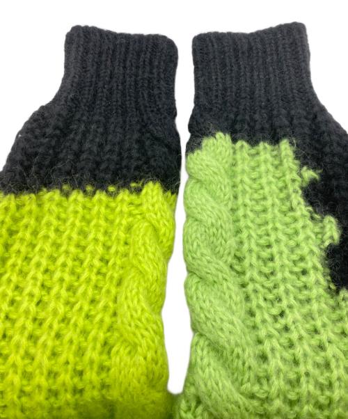 ALEXANDER McQUEEN（アレキサンダーマックイーン）ALEXANDER McQUEEN (アレキサンダーマックイーン) モヘア混ニットカーディガン 黄緑 サイズ:XSの古着・服飾アイテム