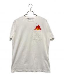 LOEWE×ハウルの動く城（ロエベ×ハウルノウゴクシロ）の古着「ハウルの動く城コラボTシャツ/カルシファー」｜ホワイト