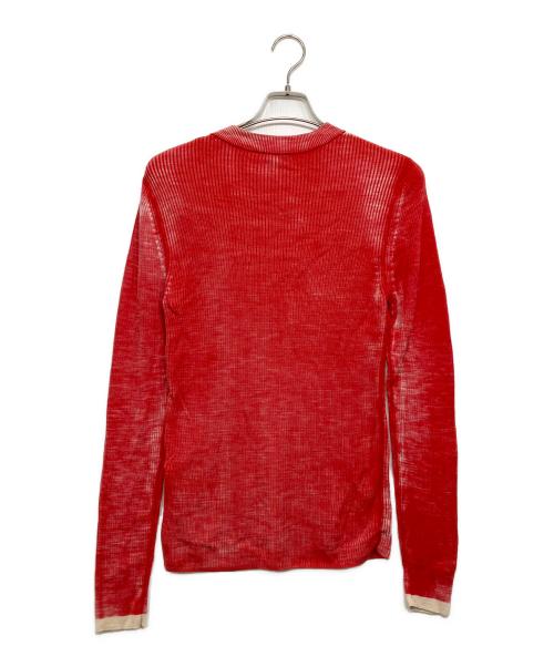 DIESEL（ディーゼル）DIESEL (ディーゼル) ペインティングロゴニット レッド サイズ:Ｍの古着・服飾アイテム