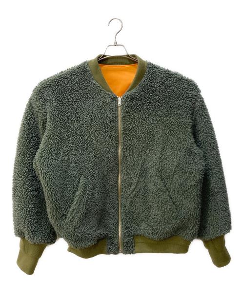 Mr.Gentleman（ミスタージェントルマン）MR.GENTLEMAN (ミスタージェントルマン) ボアジャケット オリーブ サイズ:Ⅼの古着・服飾アイテム