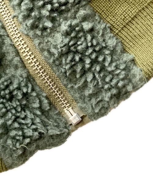 Mr.Gentleman（ミスタージェントルマン）MR.GENTLEMAN (ミスタージェントルマン) ボアジャケット オリーブ サイズ:Ⅼの古着・服飾アイテム