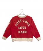 SAINT MICHAELセントマイケル）の古着「CREW NECK SWEAT SOFT LOVE」｜ブラック