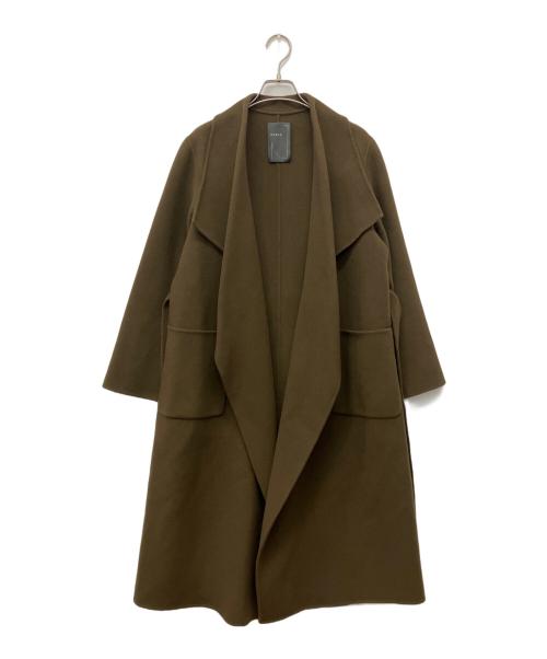 Noble（ノーブル）Noble (ノーブル) super160リバードレープカラーコート ブラウン サイズ:36の古着・服飾アイテム