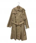 AURALEEオーラリー）の古着「FINX POLYESTER BIG TRENCH COAT」｜ベージュ