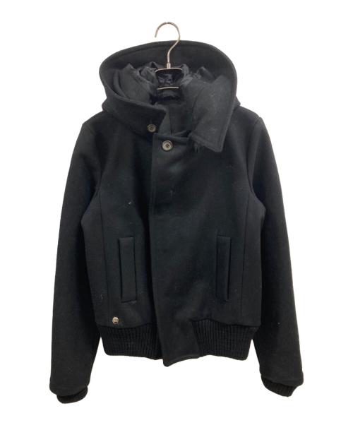 BLESS（ブレス）BLESS (ブレス) メルトンフードブルゾン ブラック サイズ:Sの古着・服飾アイテム