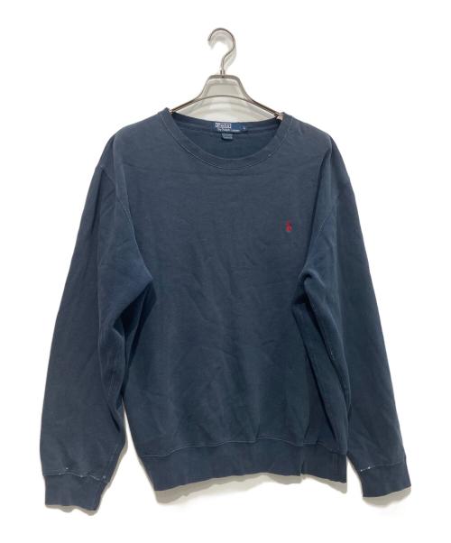 POLO RALPH LAUREN（ポロ・ラルフローレン）POLO RALPH LAUREN (ポロ・ラルフローレン) クルーネックスウェット ネイビー サイズ:Lの古着・服飾アイテム