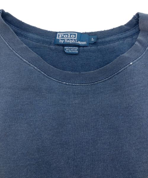 POLO RALPH LAUREN（ポロ・ラルフローレン）POLO RALPH LAUREN (ポロ・ラルフローレン) クルーネックスウェット ネイビー サイズ:Lの古着・服飾アイテム