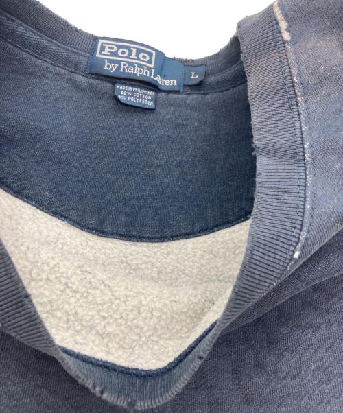 POLO RALPH LAUREN（ポロ・ラルフローレン）POLO RALPH LAUREN (ポロ・ラルフローレン) クルーネックスウェット ネイビー サイズ:Lの古着・服飾アイテム