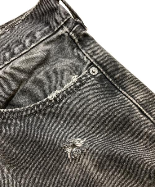 LEVI'S（リーバイス）LEVI'S (リーバイス) 505 リペアデニムパンツ ブラック サイズ:76cm(W30)の古着・服飾アイテム