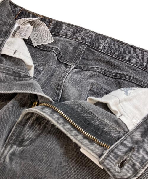 LEVI'S（リーバイス）LEVI'S (リーバイス) 505 リペアデニムパンツ ブラック サイズ:76cm(W30)の古着・服飾アイテム