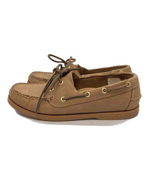 G.H.BASS（ジーエイチバス）G.H.BASS (ジーエイチバス) BEAUTY&YOUTH (ビューティーアンドユース) 別注 デッキシューズ ベージュ サイズ:40の古着・服飾アイテム