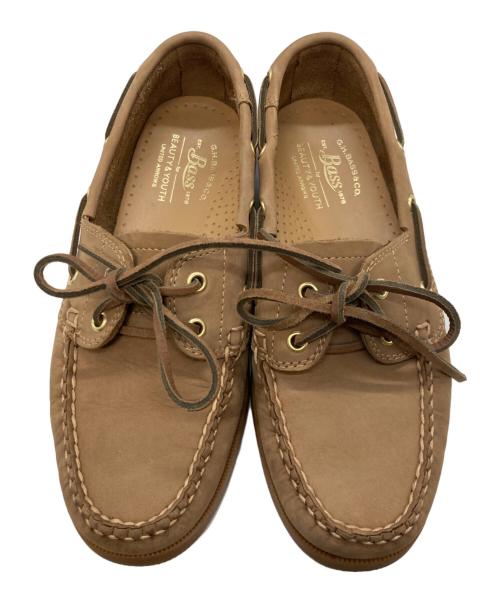 G.H.BASS（ジーエイチバス）G.H.BASS (ジーエイチバス) BEAUTY&YOUTH (ビューティーアンドユース) 別注 デッキシューズ ベージュ サイズ:40の古着・服飾アイテム