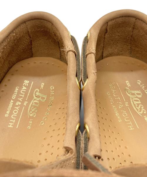 G.H.BASS（ジーエイチバス）G.H.BASS (ジーエイチバス) BEAUTY&YOUTH (ビューティーアンドユース) 別注 デッキシューズ ベージュ サイズ:40の古着・服飾アイテム