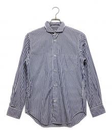 eYe COMME des GARCONS JUNYAWATANABE MAN（アイ コム デ ギャルソン ジュンヤ ワタナベ マン）の古着「ストライプシャツ」｜ネイビー×ホワイト