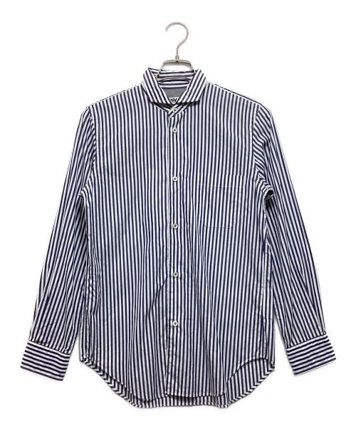 eYe COMME des GARCONS JUNYAWATANABE MAN（アイ コム デ ギャルソン ジュンヤ ワタナベ マン）eYe COMME des GARCONS JUNYAWATANABE MAN (アイ コム デ ギャルソン ジュンヤ ワタナベ マン) ストライプシャツ ネイビー×ホワイト サイズ:XSの古着・服飾アイテム