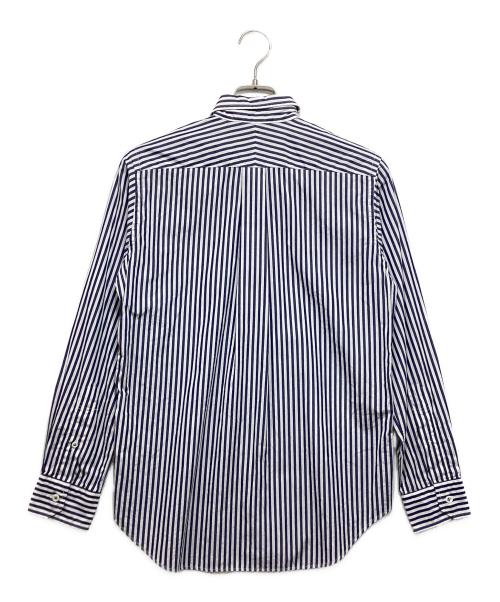 eYe COMME des GARCONS JUNYAWATANABE MAN（アイ コム デ ギャルソン ジュンヤ ワタナベ マン）eYe COMME des GARCONS JUNYAWATANABE MAN (アイ コム デ ギャルソン ジュンヤ ワタナベ マン) ストライプシャツ ネイビー×ホワイト サイズ:XSの古着・服飾アイテム