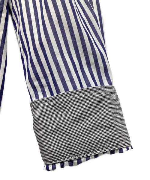 eYe COMME des GARCONS JUNYAWATANABE MAN（アイ コム デ ギャルソン ジュンヤ ワタナベ マン）eYe COMME des GARCONS JUNYAWATANABE MAN (アイ コム デ ギャルソン ジュンヤ ワタナベ マン) ストライプシャツ ネイビー×ホワイト サイズ:XSの古着・服飾アイテム