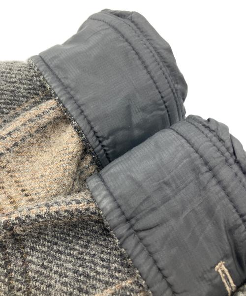 Eddie Bauer（エディーバウアー）Eddie Bauer (エディーバウアー) オンブレチェック CPOジャケット ブラウン×グレー サイズ:Sの古着・服飾アイテム