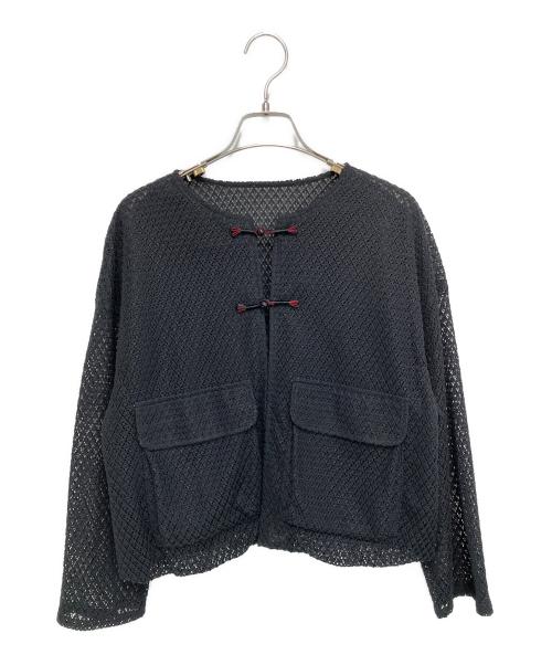 VIVIENNE TAM（ヴィヴィアンタム）VIVIENNE TAM (ヴィヴィアンタム) LATTICE LACE ジャケット ブラック サイズ:38の古着・服飾アイテム