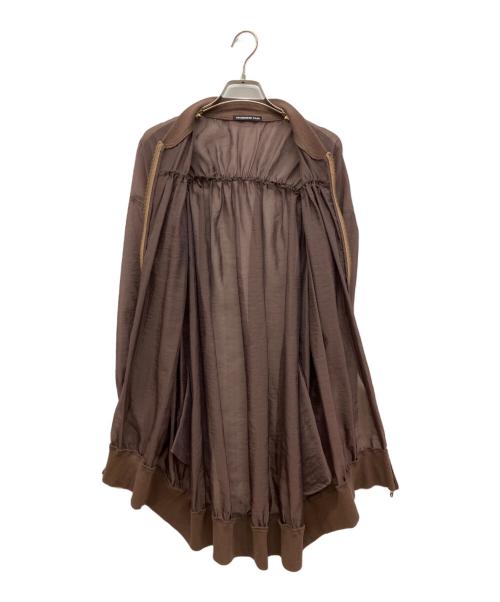 VIVIENNE TAM（ヴィヴィアンタム）VIVIENNE TAM (ヴィヴィアンタム) シアーギャザーブルゾン ブラウン サイズ:38の古着・服飾アイテム