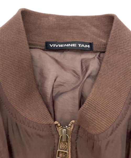 VIVIENNE TAM（ヴィヴィアンタム）VIVIENNE TAM (ヴィヴィアンタム) シアーギャザーブルゾン ブラウン サイズ:38の古着・服飾アイテム