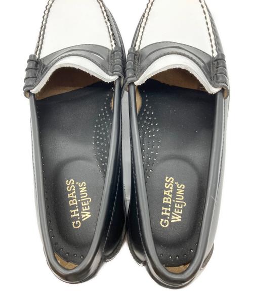 G.H.BASS（ジーエイチバス）G.H.BASS (ジーエイチバス) LARSON MOC PENNY / BA11010H 001 ホワイト×ブラック サイズ:US7の古着・服飾アイテム