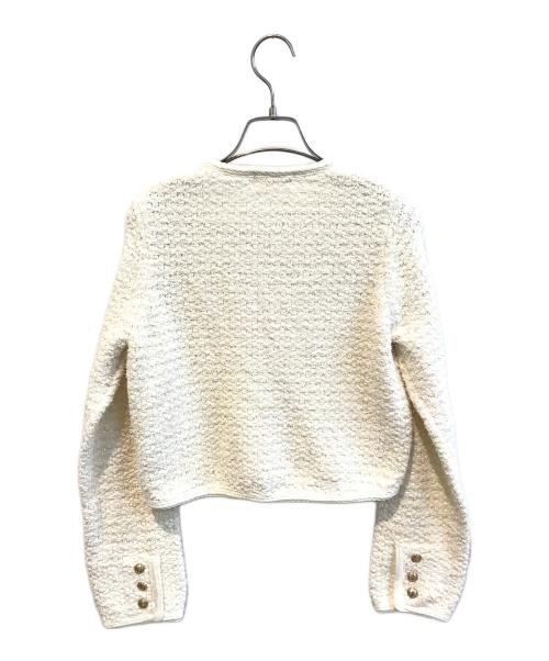 Snidel（スナイデル）Snidel (スナイデル) ツイードニットカーディガン SWNT251185 ホワイト サイズ:Freeの古着・服飾アイテム