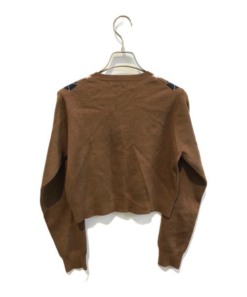 Snidel（スナイデル）Snidel (スナイデル) アーガイルカーディガン　SWNT254289 ブラウン サイズ:Freeの古着・服飾アイテム