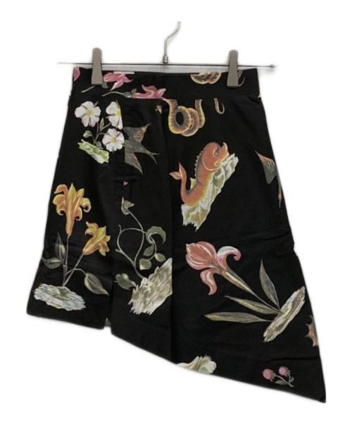 Vivienne Westwood GOLD LABEL（ヴィヴィアン・ウエストウッド ゴールドレーベル）Vivienne Westwood GOLD LABEL (ヴィヴィアン・ウエストウッド ゴールドレーベル) シーモンスター プリントスカート ブラック サイズ:8の古着・服飾アイテム