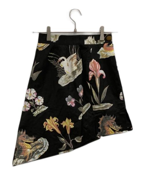 Vivienne Westwood GOLD LABEL（ヴィヴィアン・ウエストウッド ゴールドレーベル）Vivienne Westwood GOLD LABEL (ヴィヴィアン・ウエストウッド ゴールドレーベル) シーモンスター プリントスカート ブラック サイズ:8の古着・服飾アイテム