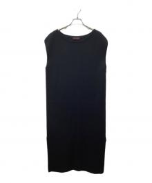 CABAN（キャバン）の古着「カシミヤ混ノースリーブワンピース　39-02-91-02405」｜ブラック