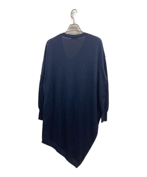 BALENCIAGA（バレンシアガ）BALENCIAGA (バレンシアガ) アシンメトリーニットワンピース ネイビー サイズ:36の古着・服飾アイテム
