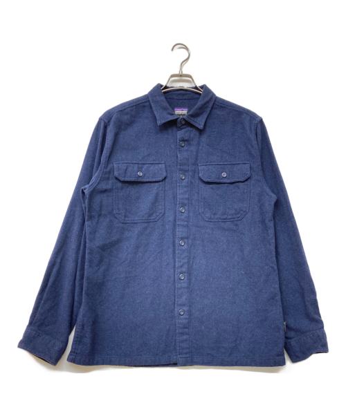 Patagonia（パタゴニア）Patagonia (パタゴニア) M's L/S Fjord Flannel Shirt（メンズ・ロングスリーブ・フィヨルド・フランネル・シャツ） ネイビー サイズ:Mの古着・服飾アイテム