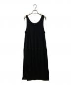 LIMI feuリミフゥ）の古着「60/2 COTTON JERSEY SLEEVELESS DRESS」｜ブラック