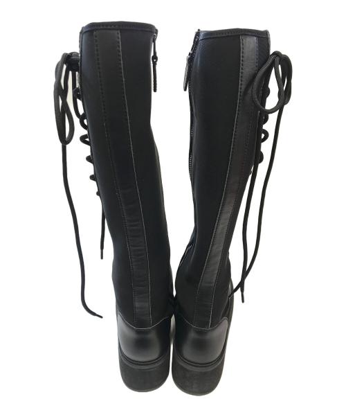 LIMI feu（リミフゥ）LIMI feu (リミフゥ) レースアップロングブーツ ブラック サイズ:6の古着・服飾アイテム
