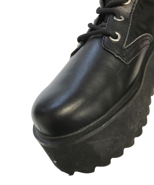 LIMI feu（リミフゥ）LIMI feu (リミフゥ) レースアップロングブーツ ブラック サイズ:6の古着・服飾アイテム