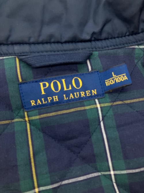 POLO RALPH LAUREN（ポロ・ラルフローレン）POLO RALPH LAUREN (ポロ・ラルフローレン) キルティング中綿ベスト ネイビー サイズ:Lの古着・服飾アイテム