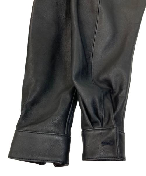 EDIFICE（エディフィス）EDIFICE (エディフィス) ネイキッドラムレザーワンピースカラーシャツ ブラック サイズ:Ⅿの古着・服飾アイテム