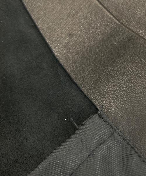 EDIFICE（エディフィス）EDIFICE (エディフィス) ネイキッドラムレザーワンピースカラーシャツ ブラック サイズ:Ⅿの古着・服飾アイテム