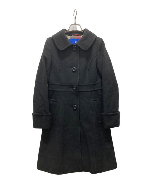 BLUE LABEL CRESTBRIDGE（ブルーレーベルクレストブリッジ）BLUE LABEL CRESTBRIDGE (ブルーレーベルクレストブリッジ) ウールコート ブラック サイズ:36の古着・服飾アイテム