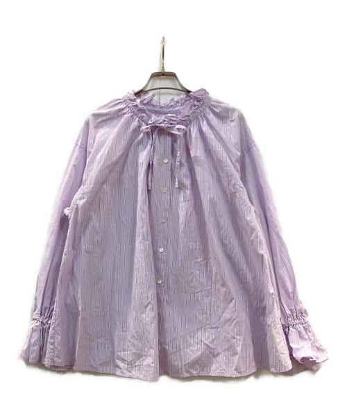 SLOBE IENA（スローブ イエナ）SLOBE IENA (スローブ イエナ) タイプライターフリルカラーブラウス パープル サイズ:ーの古着・服飾アイテム