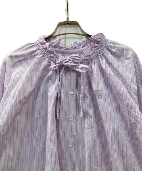 SLOBE IENA（スローブ イエナ）SLOBE IENA (スローブ イエナ) タイプライターフリルカラーブラウス パープル サイズ:ーの古着・服飾アイテム