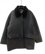the Barnnetザ バーネット）の古着「Corduroy Collar Herringbone Short Coat」｜グレー