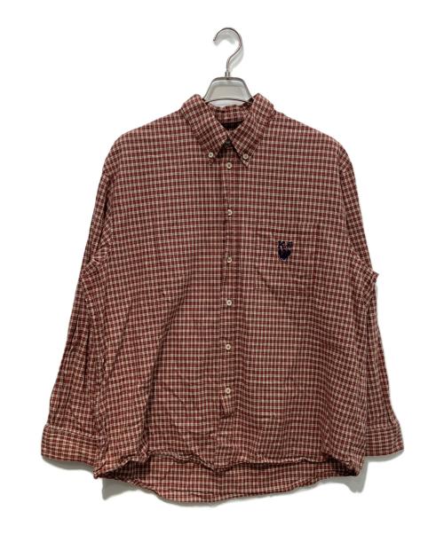 KIJUN（キジュン）Kijun (キジュン) Royal Check Shirt レッド サイズ:Lの古着・服飾アイテム