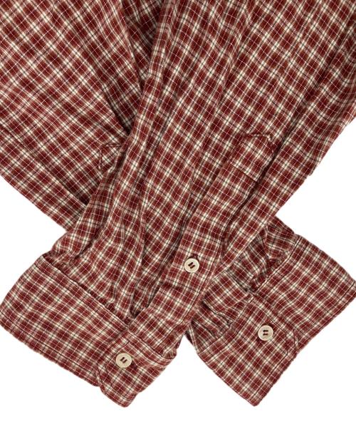 KIJUN（キジュン）Kijun (キジュン) Royal Check Shirt レッド サイズ:Lの古着・服飾アイテム