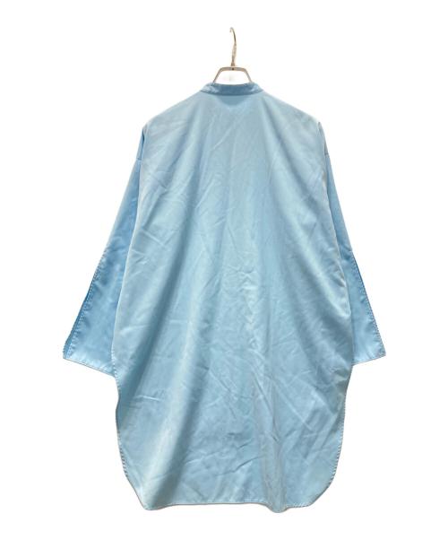 LE PHIL（ル フィル）LE PHIL (ル フィル) TRツイルスリットスリーブブラウスワンピース ブルー サイズ:Fの古着・服飾アイテム