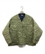 manipuriマニプリ）の古着「リバーシブル キルティングジャケット」｜カーキ×ネイビー