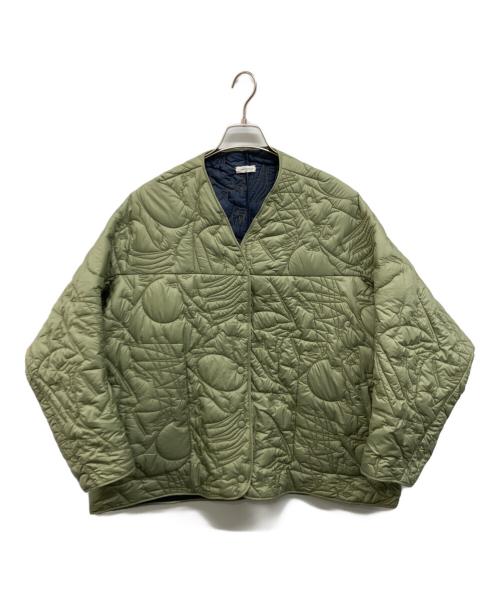 manipuri（マニプリ）manipuri (マニプリ) リバーシブル キルティングジャケット カーキ×ネイビー サイズ:Freeの古着・服飾アイテム